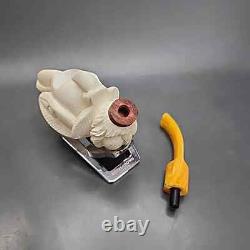 MBSD Meerschaum Deluxe Claw by Kenan Block Meerschaum Pipe, Briar-Mortis