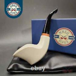 MBSD Meerschaum Deluxe Cobra Block Meerschaum Pipe, Briar-Mortise