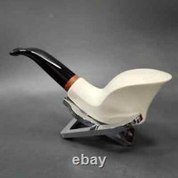 MBSD Meerschaum Deluxe Cobra Block Meerschaum Pipe, Briar-Mortise