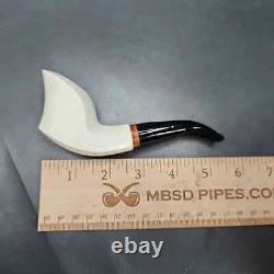 MBSD Meerschaum Deluxe Cobra Block Meerschaum Pipe, Briar-Mortise