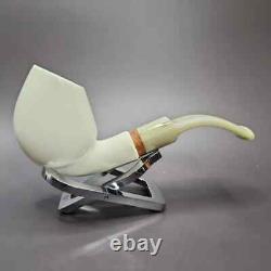 MBSD Meerschaum Deluxe Danish Egg Block Meerschaum Pipe, Briar-Mortise, 9mm