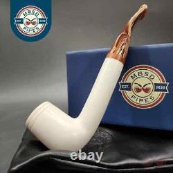 MBSD Meerschaum Deluxe Liverpool Block Meerschaum Pipe, Briar-Mortise