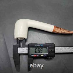 MBSD Meerschaum Deluxe Liverpool Block Meerschaum Pipe, Briar-Mortise