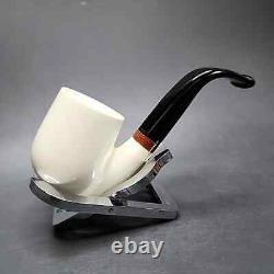 MBSD Meerschaum Deluxe Oom Paul Block Meerschaum Pipe, Briar-Mortise