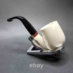 MBSD Meerschaum Deluxe Oom Paul Block Meerschaum Pipe, Briar-Mortise