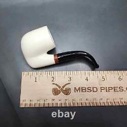 MBSD Meerschaum Deluxe Oom Paul Block Meerschaum Pipe, Briar-Mortise