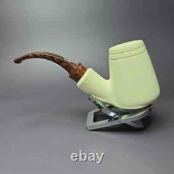 MBSD Meerschaum Deluxe Premier XL Brandy Block Meerschaum Pipe, Briar-Mortise