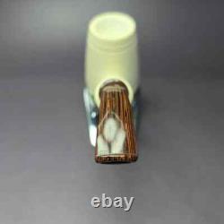 MBSD Meerschaum Deluxe Premier XL Brandy Block Meerschaum Pipe, Briar-Mortise