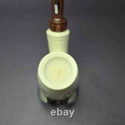 MBSD Meerschaum Deluxe Premier XL Brandy Block Meerschaum Pipe, Briar-Mortise