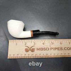 MBSD Meerschaum Deluxe Rhodesian Block Meerschaum Pipe, Briar-Mortise