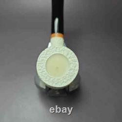 MBSD Meerschaum Deluxe Rustic Billiard Block Meerschaum Pipe, Briar-Mortise, New