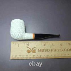 MBSD Meerschaum Deluxe Rustic Billiard Block Meerschaum Pipe, Briar-Mortise, New