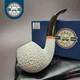 Mbsd Meerschaum Deluxe Rusticated Apple Block Meerschaum Pipe, Briar-mortise