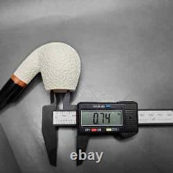 MBSD Meerschaum Deluxe Rusticated Brandy Block Meerschaum Pipe, Briar-Mortise