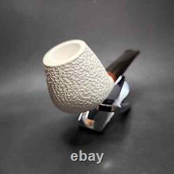 MBSD Meerschaum Deluxe Rusticated Cutty Block Meerschaum Pipe, Briar-Mortise