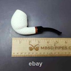 MBSD Meerschaum Deluxe Rusticated Egg Block Meerschaum Pipe, Briar-Mortise, New