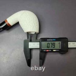 MBSD Meerschaum Deluxe Rusticated Egg Block Meerschaum Pipe, Briar-Mortise, New
