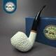Mbsd Meerschaum Deluxe Rusticated Pear Block Meerschaum Pipe, Briar-mortise