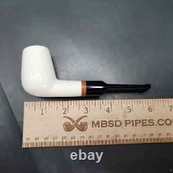 MBSD Meerschaum Deluxe Saddle Billiard Block Meerschaum Pipe, Briar-Mortise