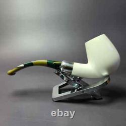 MBSD Meerschaum Deluxe Silver Block Meerschaum Pipe, New