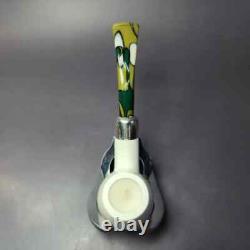 MBSD Meerschaum Deluxe Silver Block Meerschaum Pipe, New