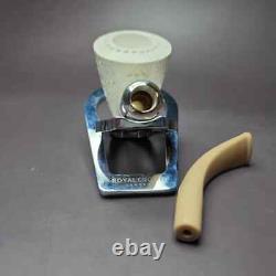 MBSD Meerschaum Deluxe Silver Lattice Peewit Block Meerschaum Pipe Briar-Mortise