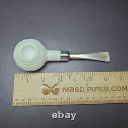 MBSD Meerschaum Deluxe Silver Prince Block Meerschaum Pipe, Briar-Mortise