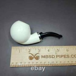 MBSD Meerschaum Deluxe Silver Reverse Calabash Danish Egg Block Meerschaum Pipe