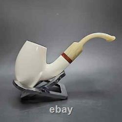 MBSD Meerschaum Deluxe Smooth Barrel Block Meerschaum Pipe, Briar-Mortise