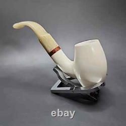 MBSD Meerschaum Deluxe Smooth Barrel Block Meerschaum Pipe, Briar-Mortise