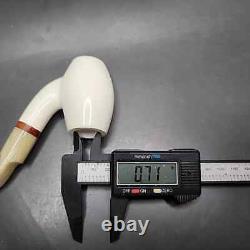 MBSD Meerschaum Deluxe Smooth Barrel Block Meerschaum Pipe, Briar-Mortise