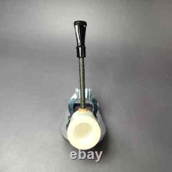 MBSD Meerschaum Deluxe Smooth Poker Block Meerschaum Pipe, Briar-Mortise, New