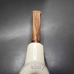 MBSD Meerschaum Deluxe Squat Tomato Block Meerschaum Pipe, Briar-Mortise