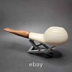 MBSD Meerschaum Deluxe Squat Tomato Block Meerschaum Pipe, Briar-Mortise