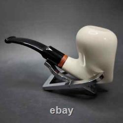 MBSD Meerschaum Deluxe Strawberry Block Meerschaum Pipe, Briar-Mortise