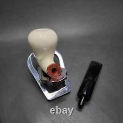 MBSD Meerschaum Deluxe Strawberry Block Meerschaum Pipe, Briar-Mortise