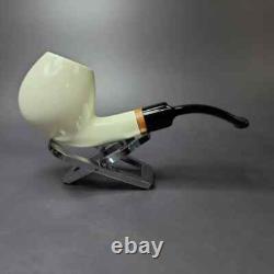 MBSD Meerschaum Deluxe XL Smooth Egg Block Meerschaum Pipe, Briar-Mortise, New