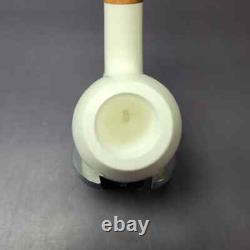 MBSD Meerschaum Deluxe XL Smooth Egg Block Meerschaum Pipe, Briar-Mortise, New