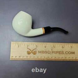 MBSD Meerschaum Deluxe XL Smooth Egg Block Meerschaum Pipe, Briar-Mortise, New
