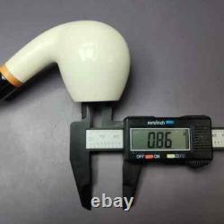 MBSD Meerschaum Deluxe XL Smooth Egg Block Meerschaum Pipe, Briar-Mortise, New
