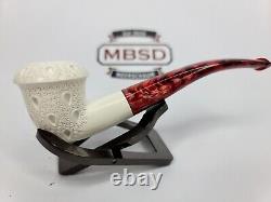 MBSD Meerschaum Lattice Calabash Block Meerschaum Tobacco Smoking Pipe