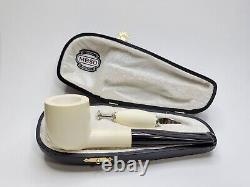 MBSD Meerschaum Masters Sadik Yanik Pot Block Meerschaum Tobacco Pipe, 9mm, Case