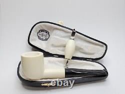 MBSD Meerschaum Masters Sadik Yanik Pot Block Meerschaum Tobacco Pipe, 9mm, Case