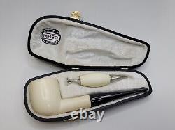 MBSD Meerschaum Masters Sadik Yanik Pot Block Meerschaum Tobacco Pipe, 9mm, Case