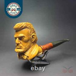 MBSD Meerschaum Masters by Karahan Abraham Lincoln Block Meerschaum Pipe, New