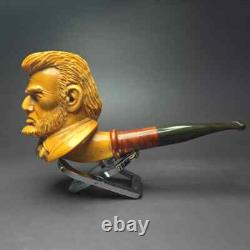 MBSD Meerschaum Masters by Karahan Abraham Lincoln Block Meerschaum Pipe, New