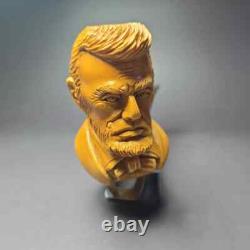 MBSD Meerschaum Masters by Karahan Abraham Lincoln Block Meerschaum Pipe, New