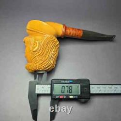 MBSD Meerschaum Masters by Karahan Abraham Lincoln Block Meerschaum Pipe, New