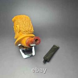 MBSD Meerschaum Masters by Karahan Abraham Lincoln Block Meerschaum Pipe, New