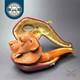 Mbsd Meerschaum Masters By Karahan Dog With Glass Eyes, Block Meerschaum Pipe, New